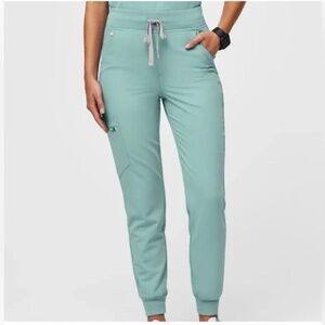 Figs Zamora™ - High Waisted Scrub Pants - SEAGLASS